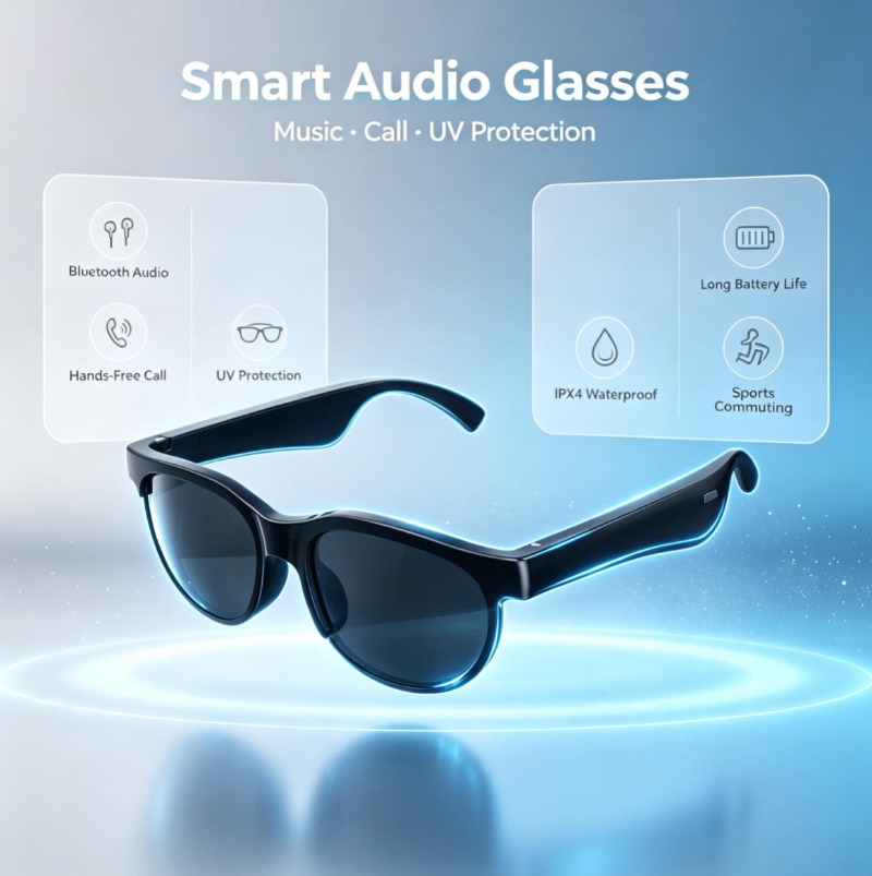 Умные аудио-очки с Bluetooth,  – обзор и цена Smart Glasses Lens